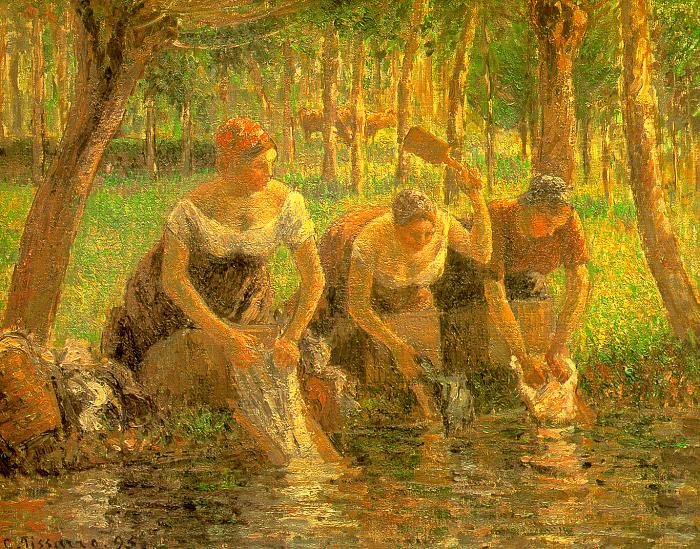 Camille Pissaro Washerwoman, Eragny sur Epte